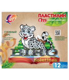 Pastă de modelat ZOO, 12 culori x 15 gr.